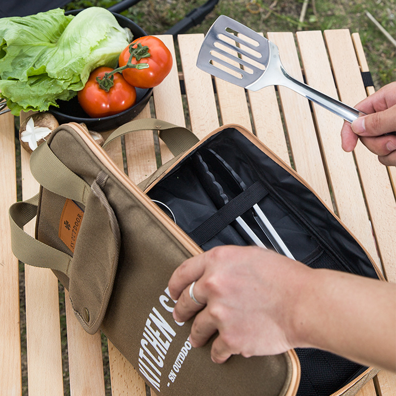 8pcs Camping Kitchen Cookware  - Camping Cooking Organizer review and price