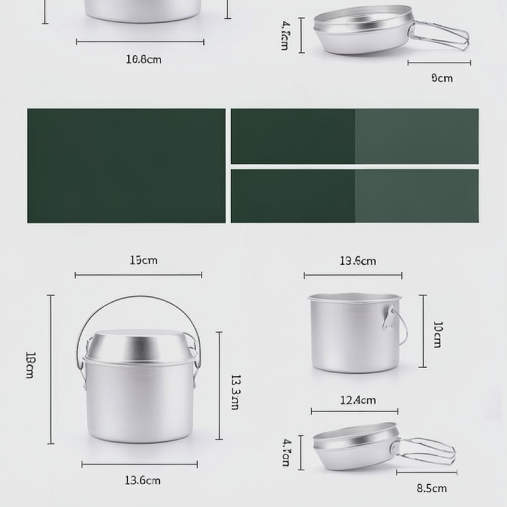 Outdoor Picnic Aluminum Cookwa - Camping Cooking Dining Set review and price