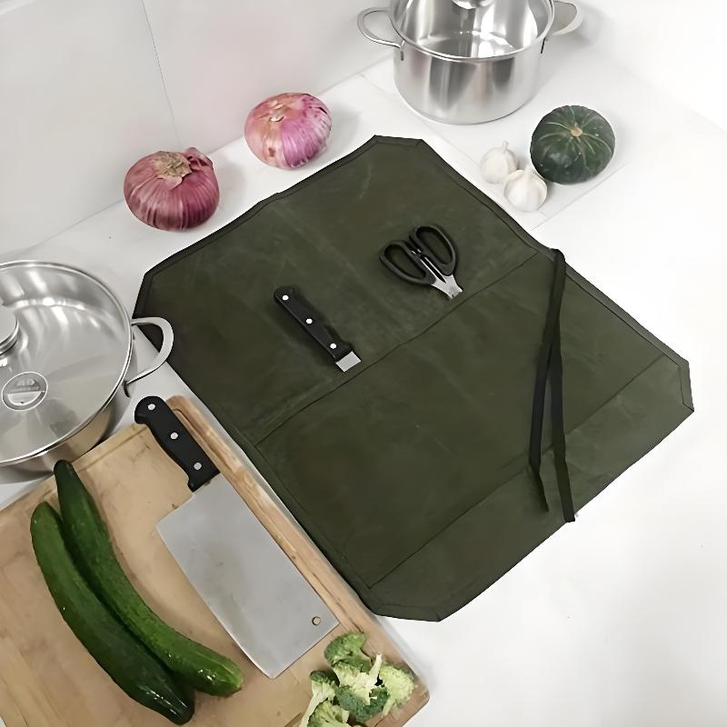 Waxed Canvas Chef Knife Roll M - Camping Cooking Organizer review and price