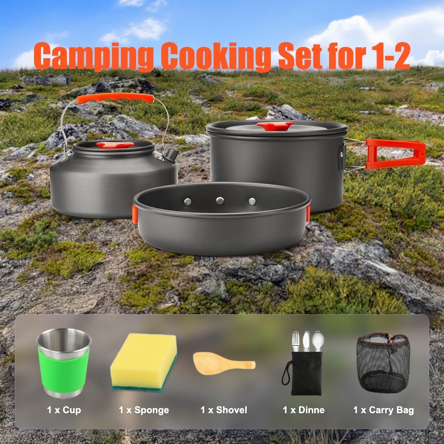 Camping Cookware Set: 35oz Non - Camping Hiking Cooking review and price