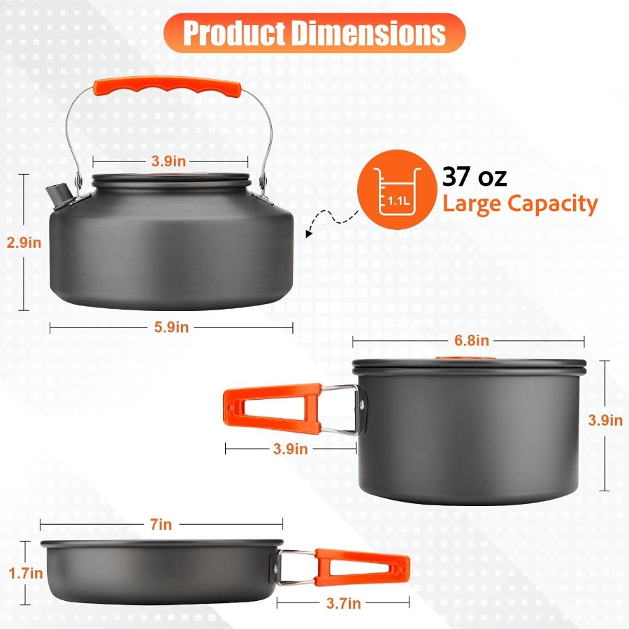 Camping Cookware Set: 35oz Non - Camping Hiking Cooking review and price