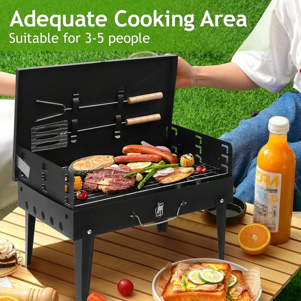 1pc Small Portable Charcoal Gr - Camping Hiking Cooking review and price