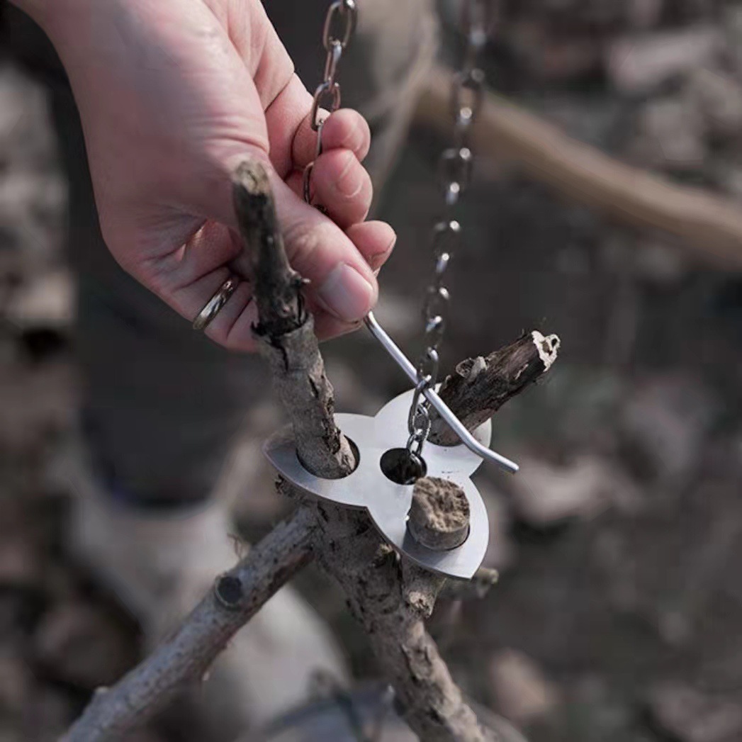 Stainless Steel Camping Tripod - Camping Hiking Cooking review and price